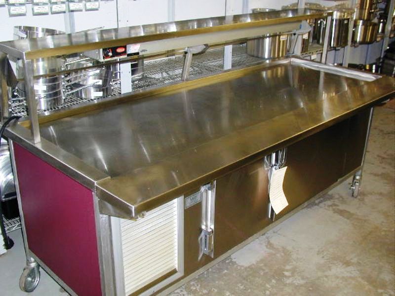 ATLAS 2-DOOR REFRIGERATED BASE - S/S WORK TOP - 1 SIDED SERVICE