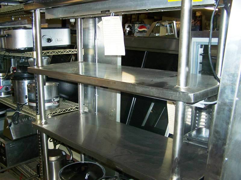 SOLID S/S 4-TIER SHELF SECTION - HATCO STRIP HEATERS MOUNTED UND