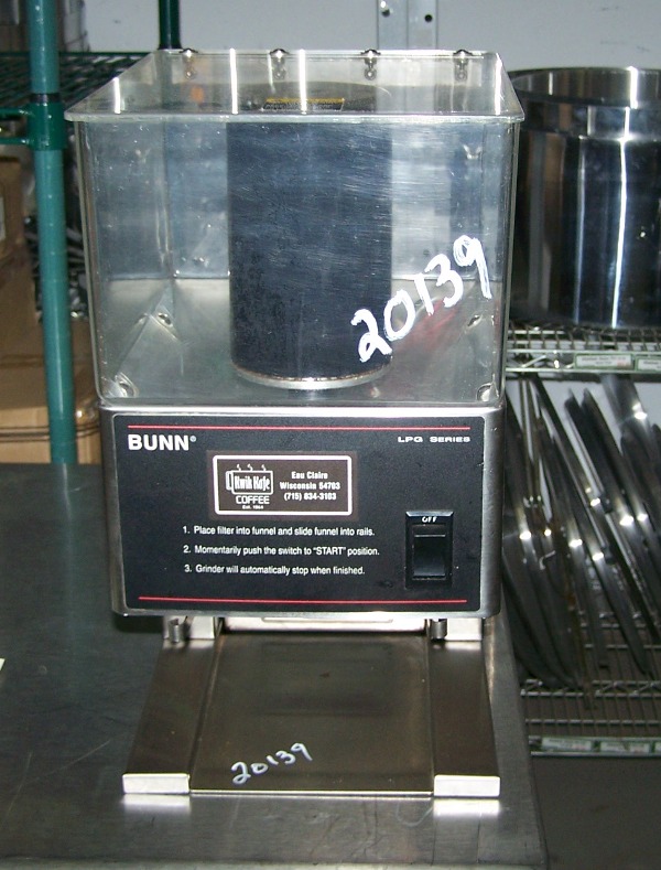 BUNN COFFEE GRINDER WITH AUTO STOP FEATURE