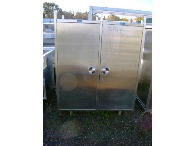 STAINLESS STEEL MARKET FORGED STORAGE CABINET 2 DOORS 36 X 28 X