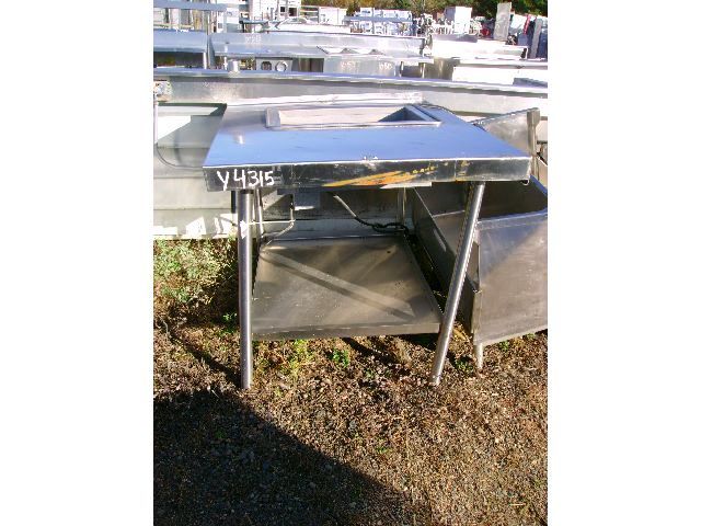 STAINLESS STEEL TABLE WITH DROP IN HOT FOOD WELL LEFT SIDE SPLAS