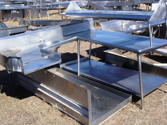 STAINLESS STEEL WORKTABLE 96 X 84 - STAINLESS STEEL UNDER AND OV