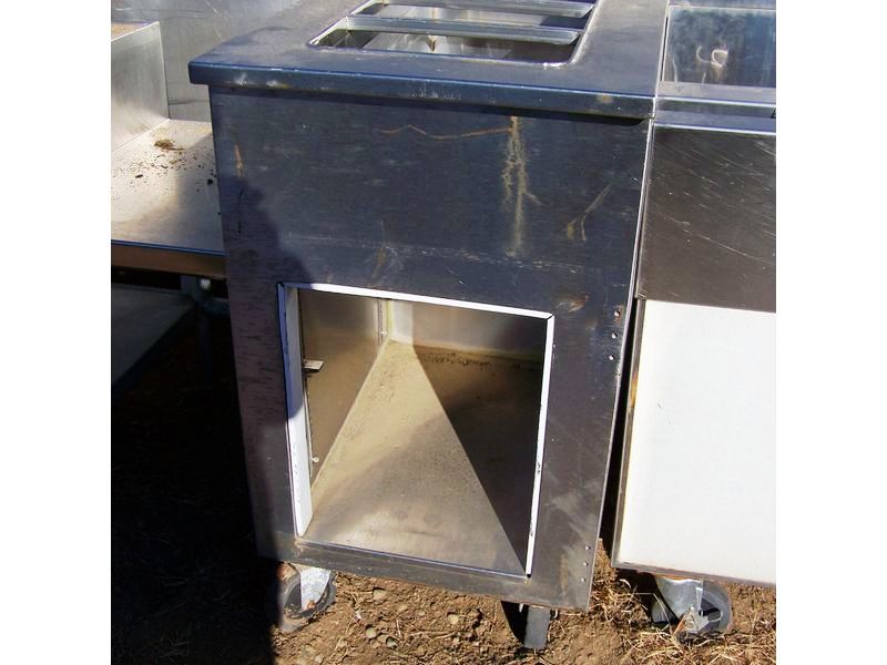S/S CABINET W/OPEN TOP / OPEN LEFT SIDE - WAS ONCE A DIPPING CAB