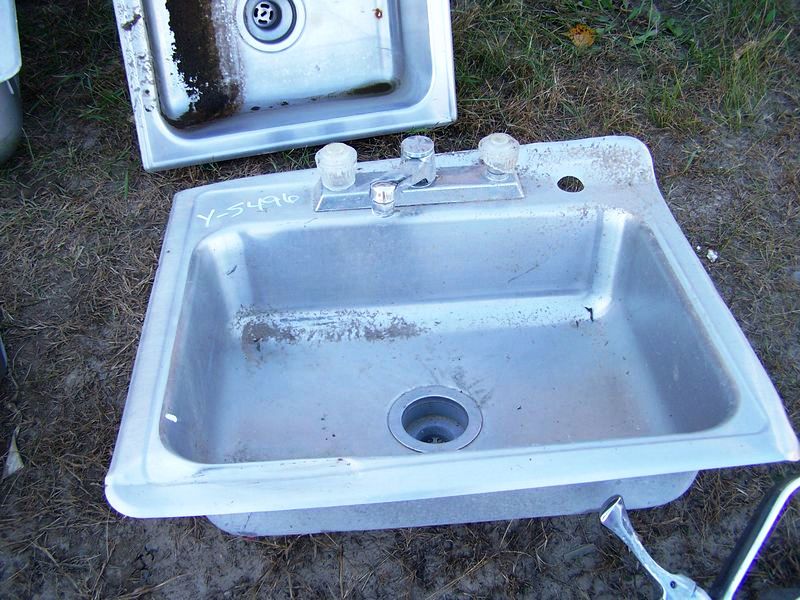 RESIDENTIAL STAINLESS STEEL HAND SINK WITH FAUCET 22 X 24
