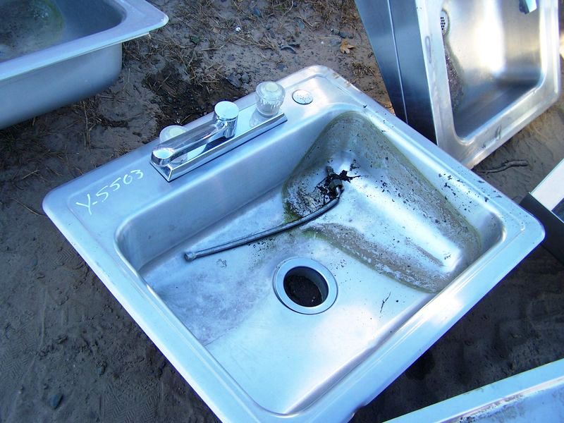 RESIDENTIAL STAINLESS STEEL HAND SINK WITH FAUCET 25 X 22
