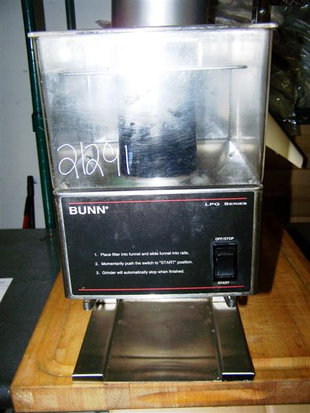 BUNN COFFEE GRINDER - Click Image to Close
