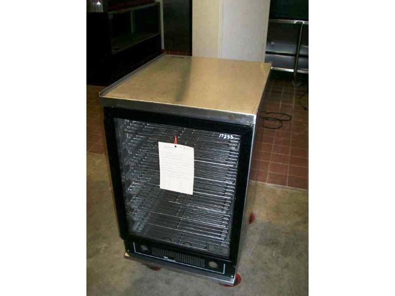 WILDER 1/2 SIZE HOLDING CABINET - GLASS DOOR - CASTERS - 8 RACKS - Click Image to Close