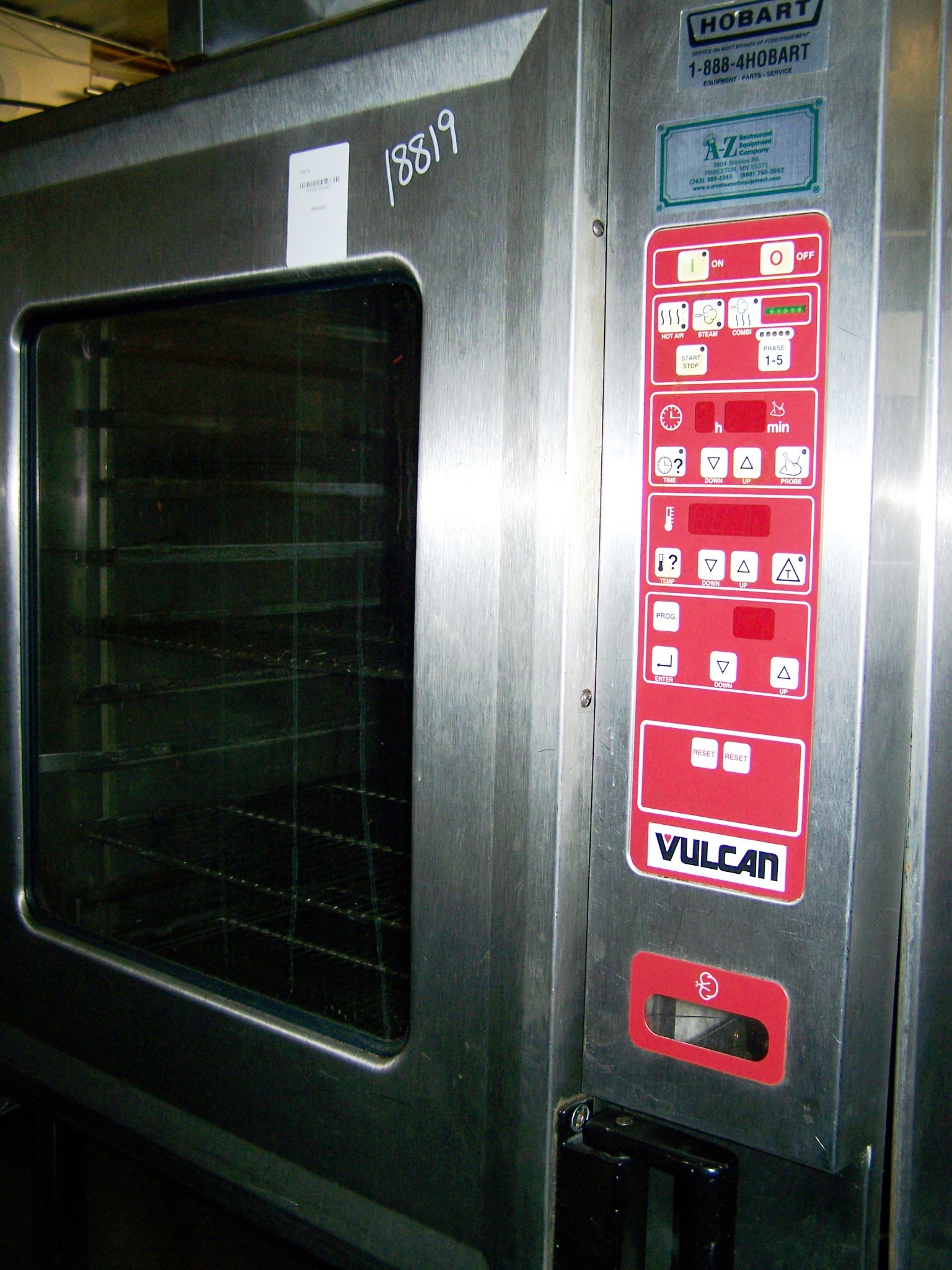 VULCAN 1-CMPT COMBI OVEN - CONVECTION AND OR STEAM - Click Image to Close