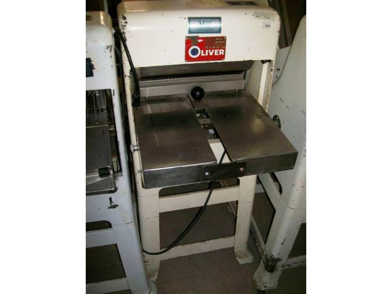 OLIVER FLOOR MODEL BREAD SLICER WITH PLASTIC HIGHT COVER 797S - Click Image to Close