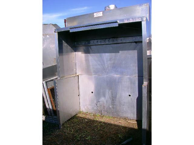 IRON WORKS STAINLESS STEEL BACKDRAFT HOOD - ENCLOSED SIDES - 56 - Click Image to Close