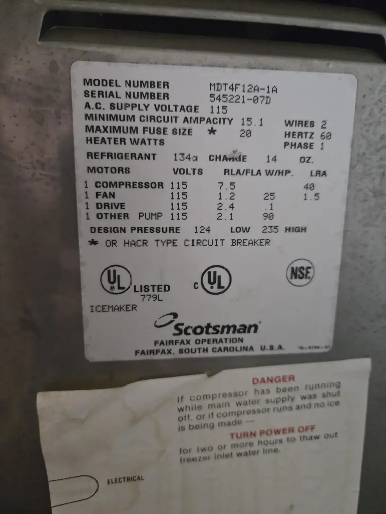 SCOTSMAN ICE DISPENSER