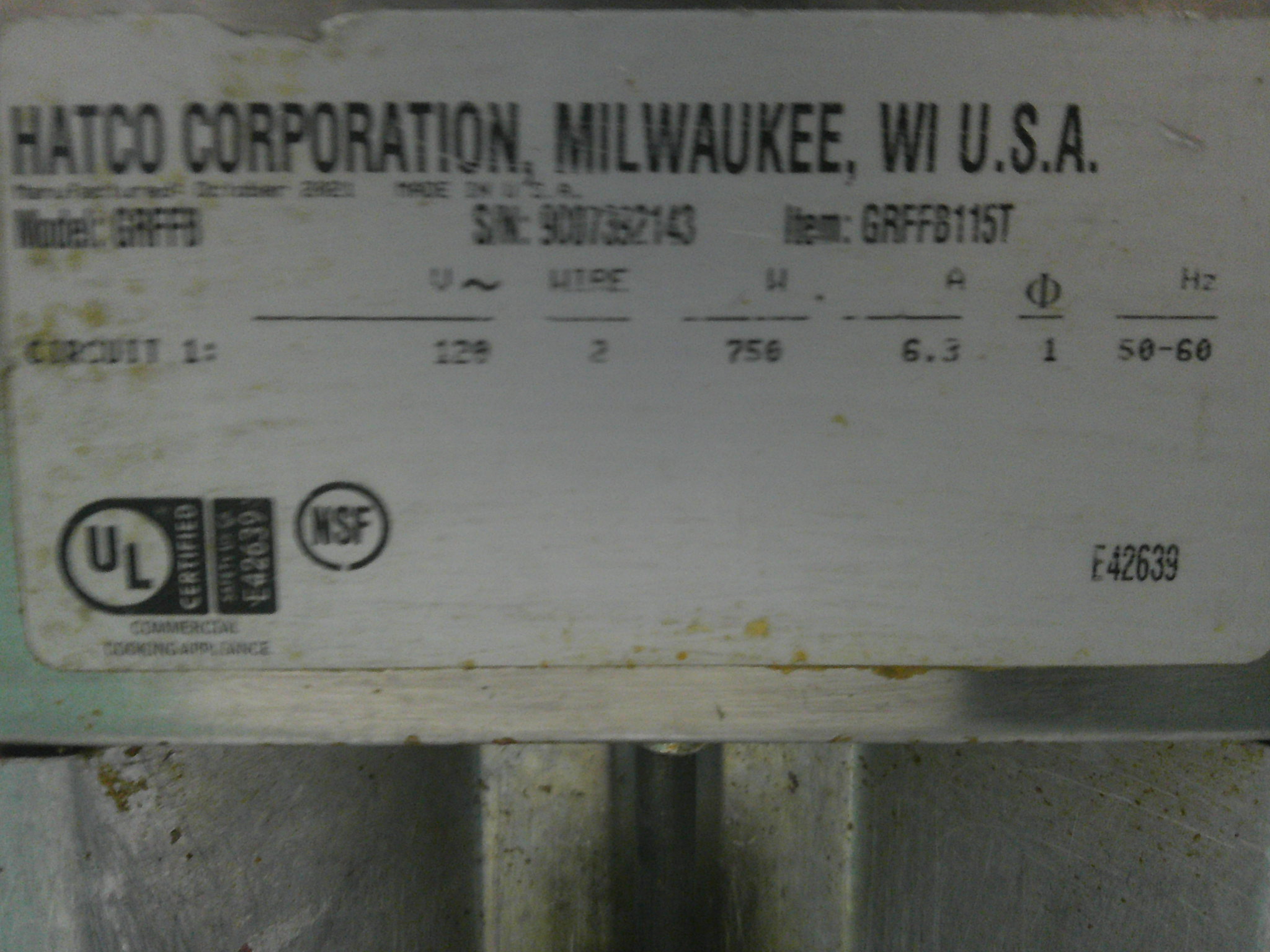 HATCO GLO-RAY HEAT LAMP