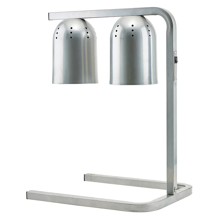 2 BULB HEAT LAMP GRAY