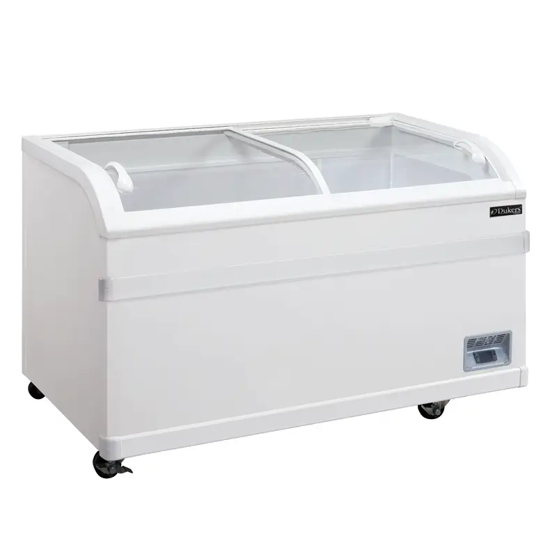 CURVED GLASS CHEST FREEZER