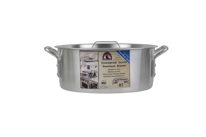 7 QT AL BRAZIER POT AND LID