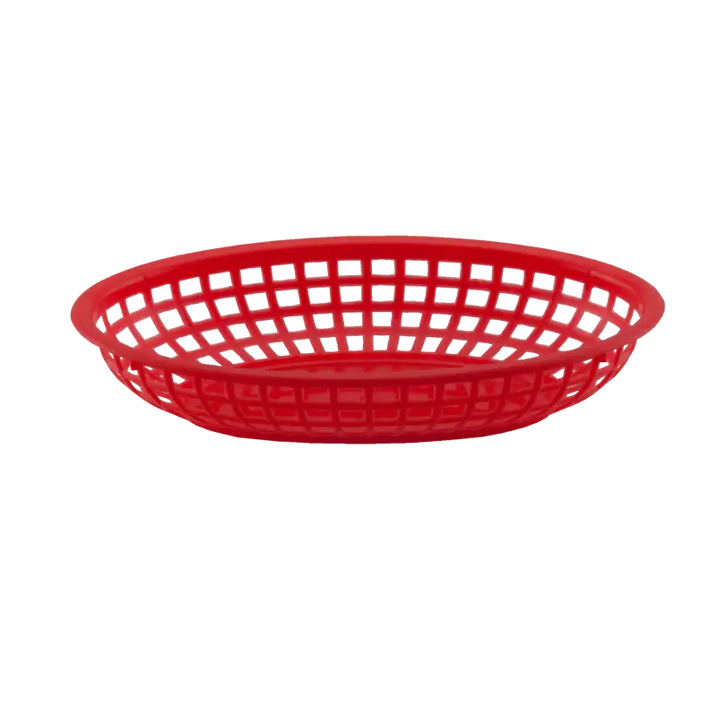 9.375IN OVAL BASKET - RED