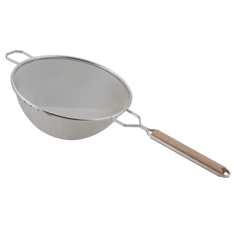 10IN WOODEN HDL STRAINER
