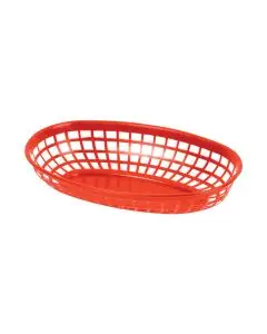 9.375IN OVAL BASKET - RED