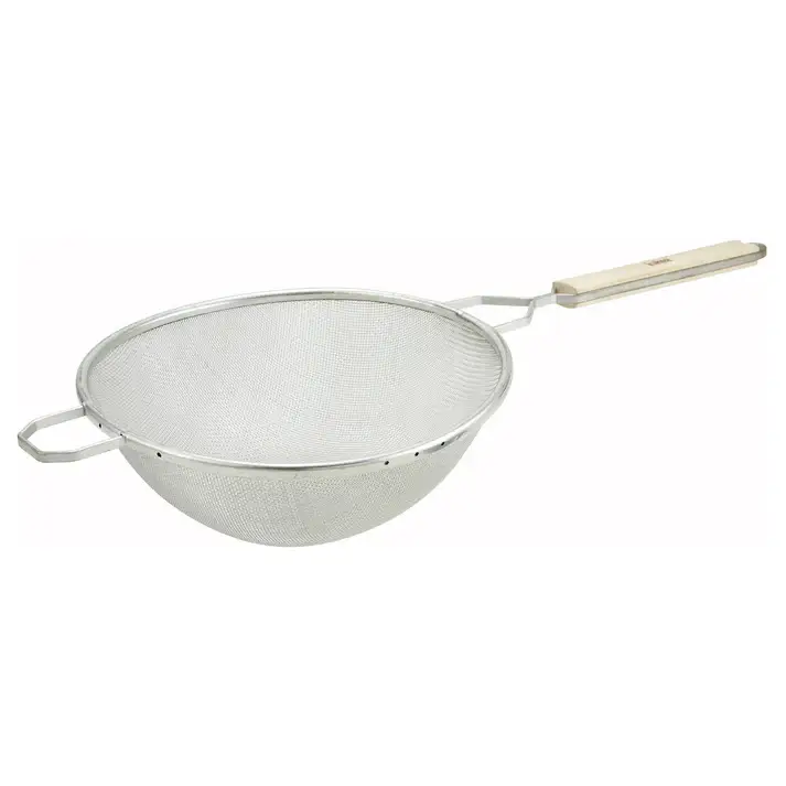 10IN WOODEN HDL STRAINER