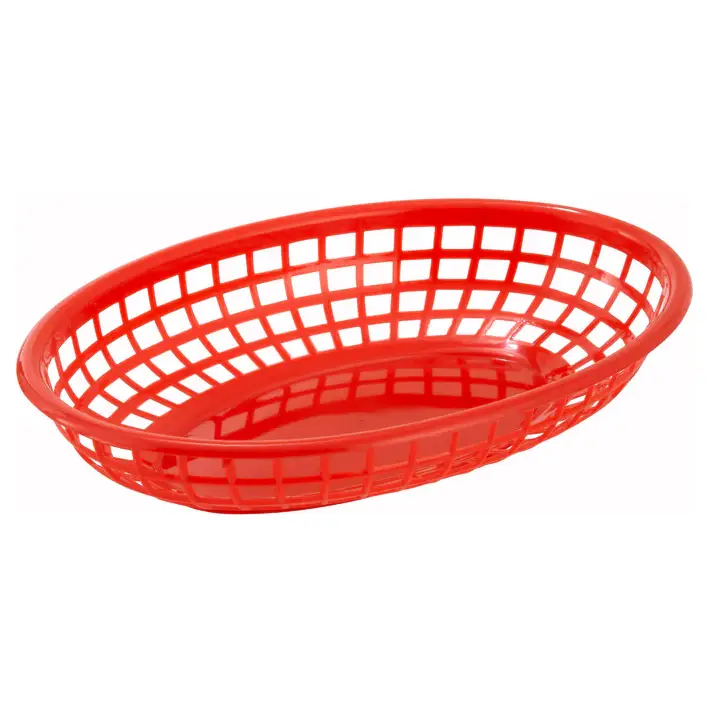 9 1/2 X 5 INCH RED FOOD BASKET