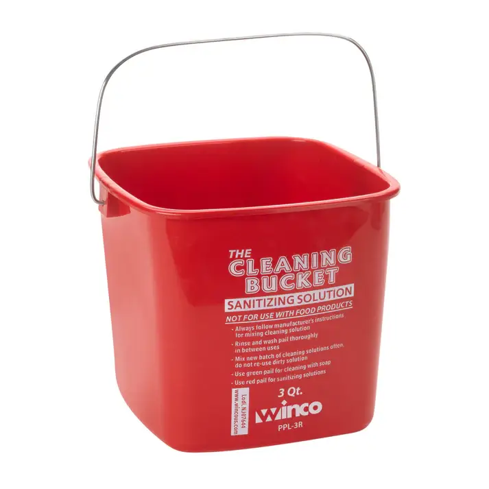 3 QUART BUCKET CLEANING RED