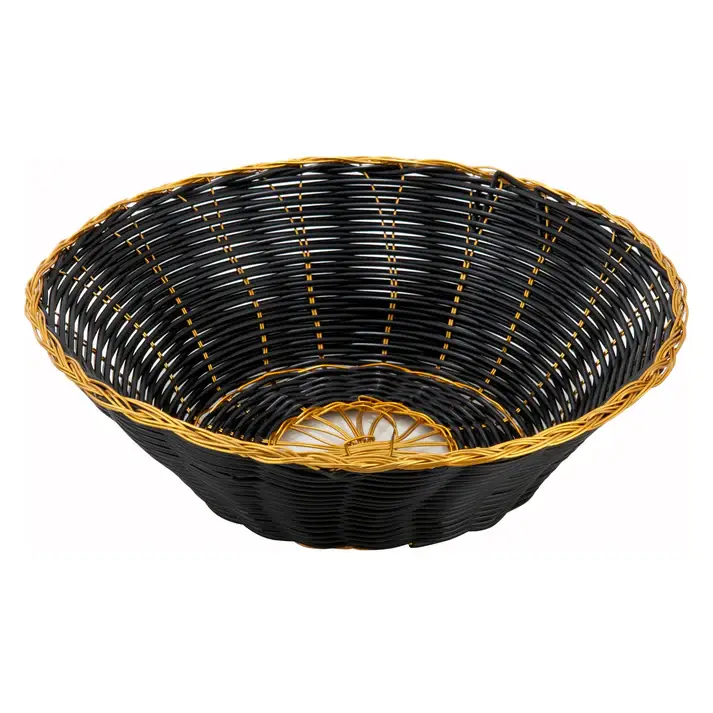 PLASTIC BREAD BASKET RD GOLD