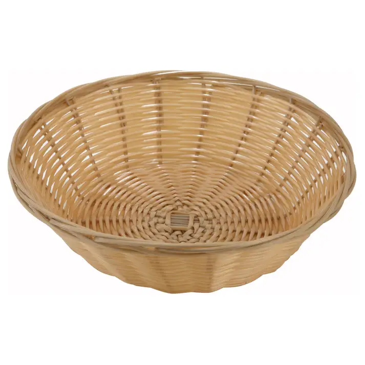 TAN POLY WOVEN BASKET