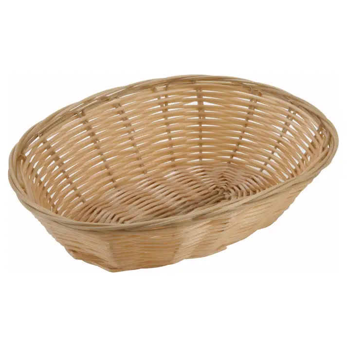 TAN POLY WOVEN BASKET