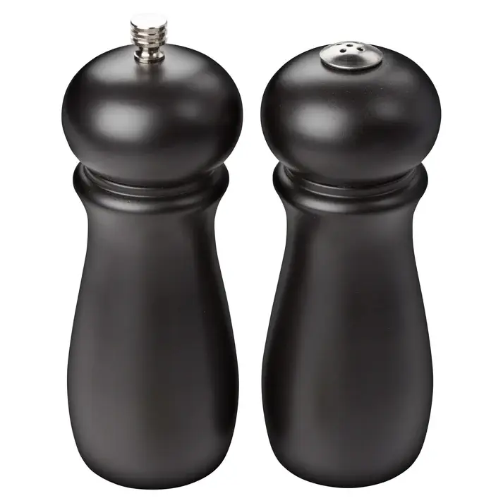 BLACK SALT PEPPER MILL 6IN